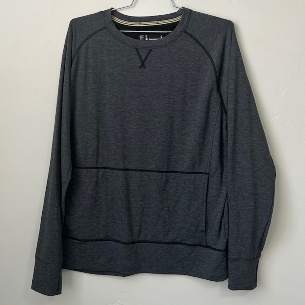 Smartwool Men's Merino Terry Crew Sweatshirt Size XL Gray